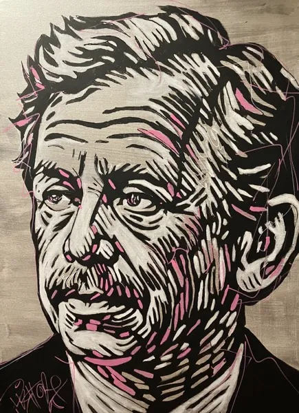 Václav Havel, akryl na plátně ze série DEMOkraté
